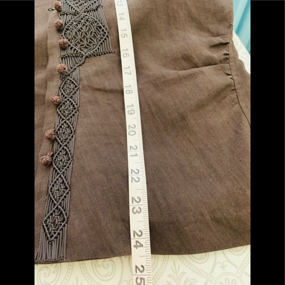 Magaschoni brown linen top - Picture 6 of 7